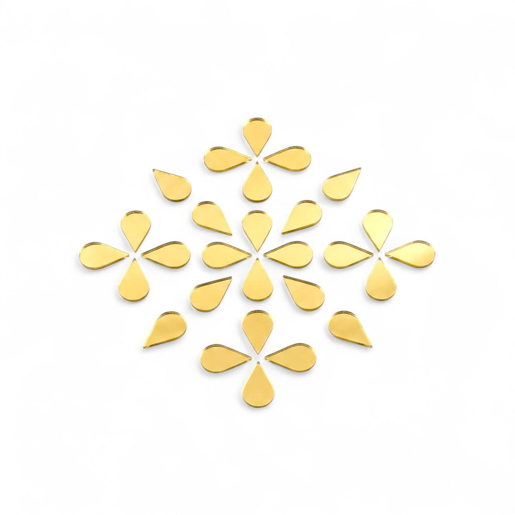 Golden Almond Shape Mirror