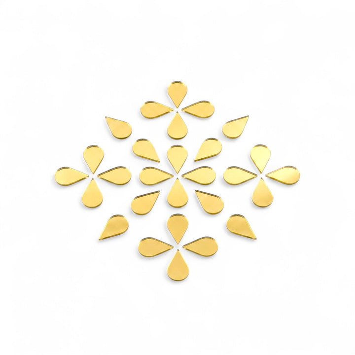 Golden Almond Shape Mirror