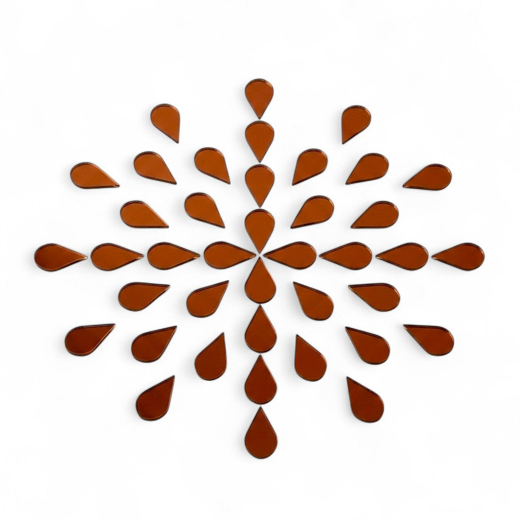 Red Almond Shape Mirror