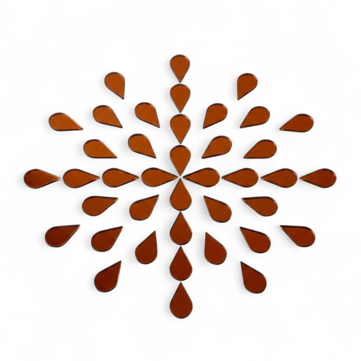 Red Almond Shape Mirror