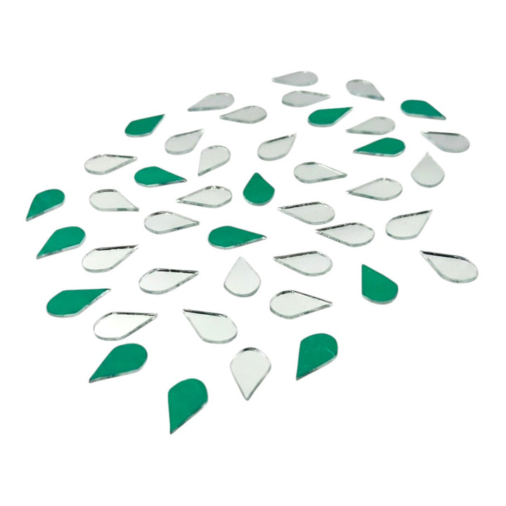 Silver Almond Shape Mirror