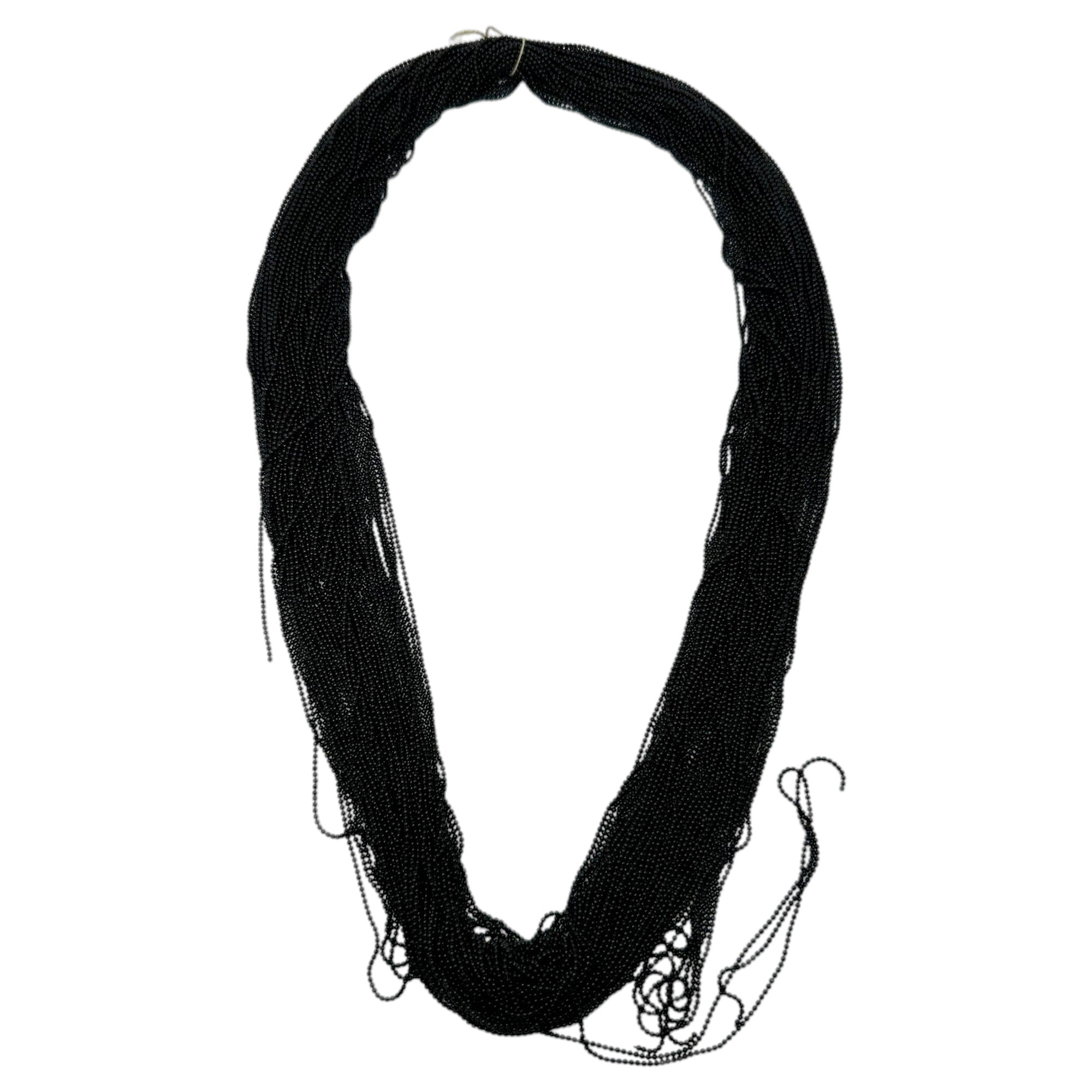 Black seed bead chain material for DIY crafts