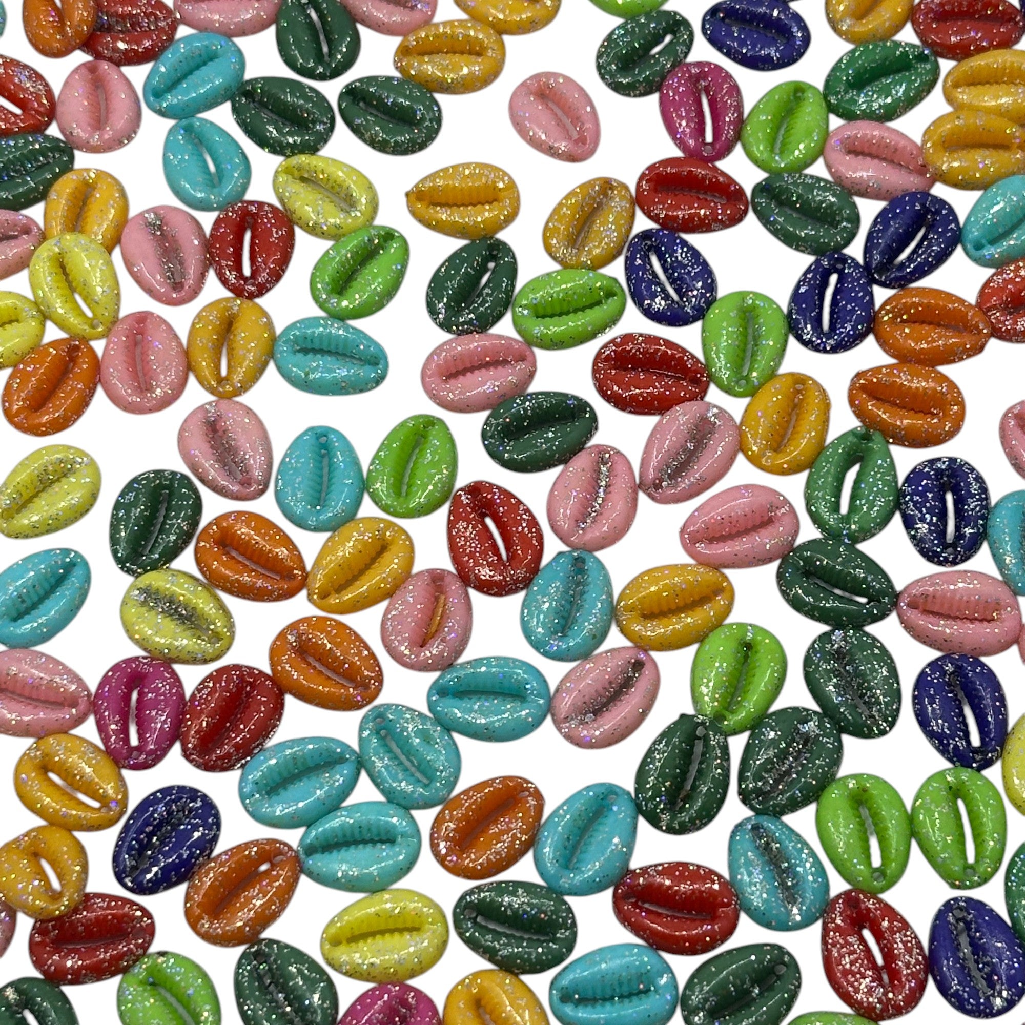 Mixed multicolor Cowrie Kodi shell pack for DIY crafting