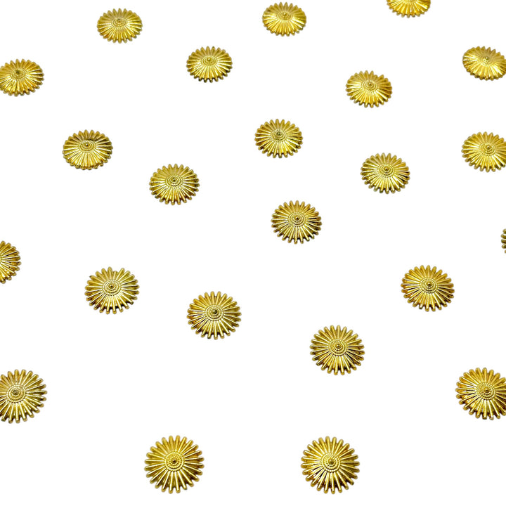 Gold round flatback dots for traditional Lippan borders