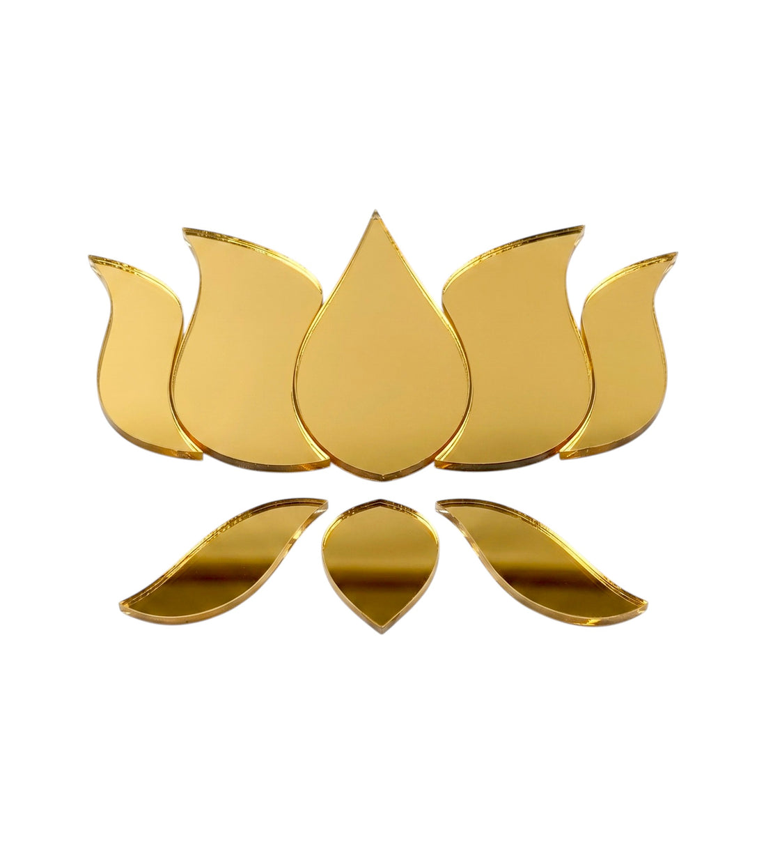 Golden lotus shape mirror