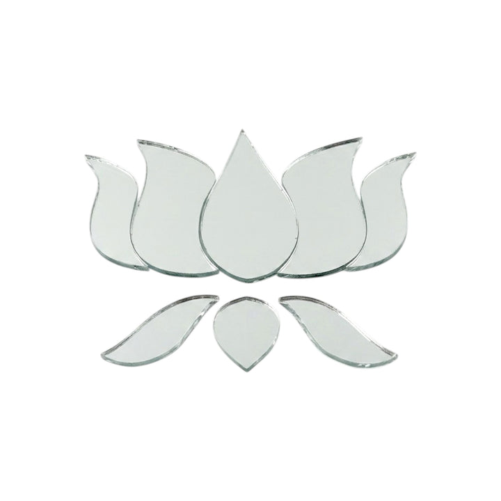 Silver lotus shape mirror
