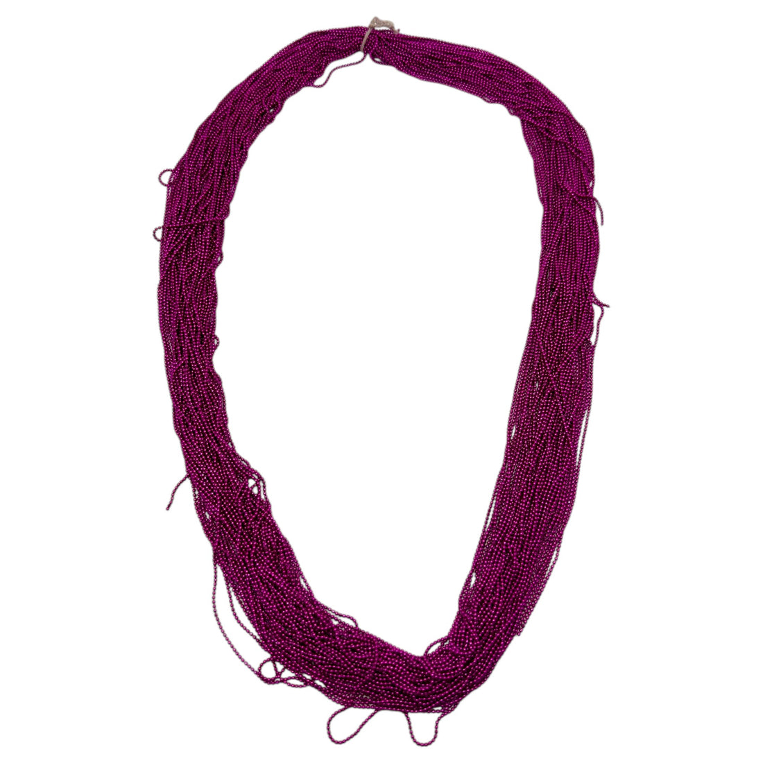 A rich, deep burgundy-colored seed bead chain for DIY crafts, shown in a multi-strand coil.