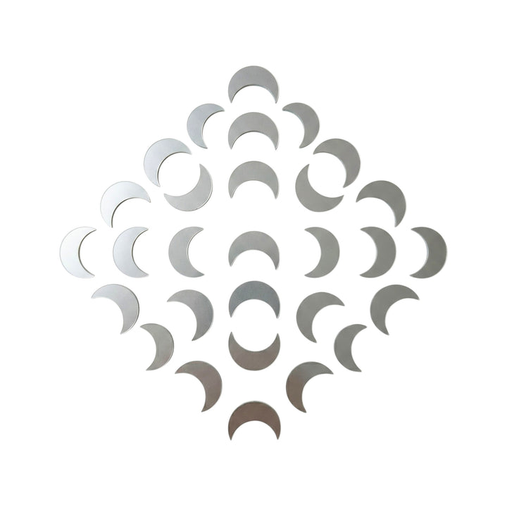 Silver Moon Shape  Mirror