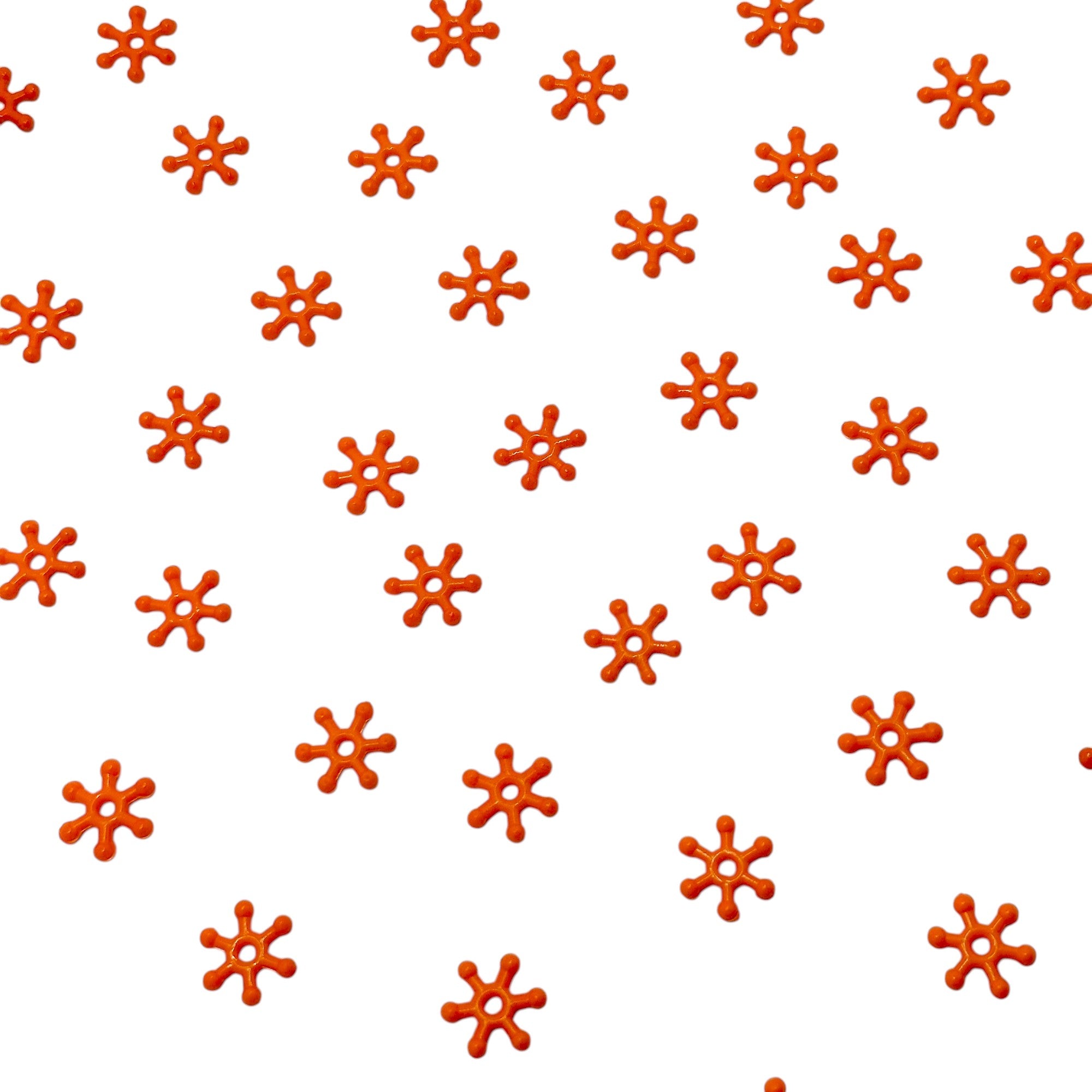 Orange premium acrylic flower embellishments for Lippan art