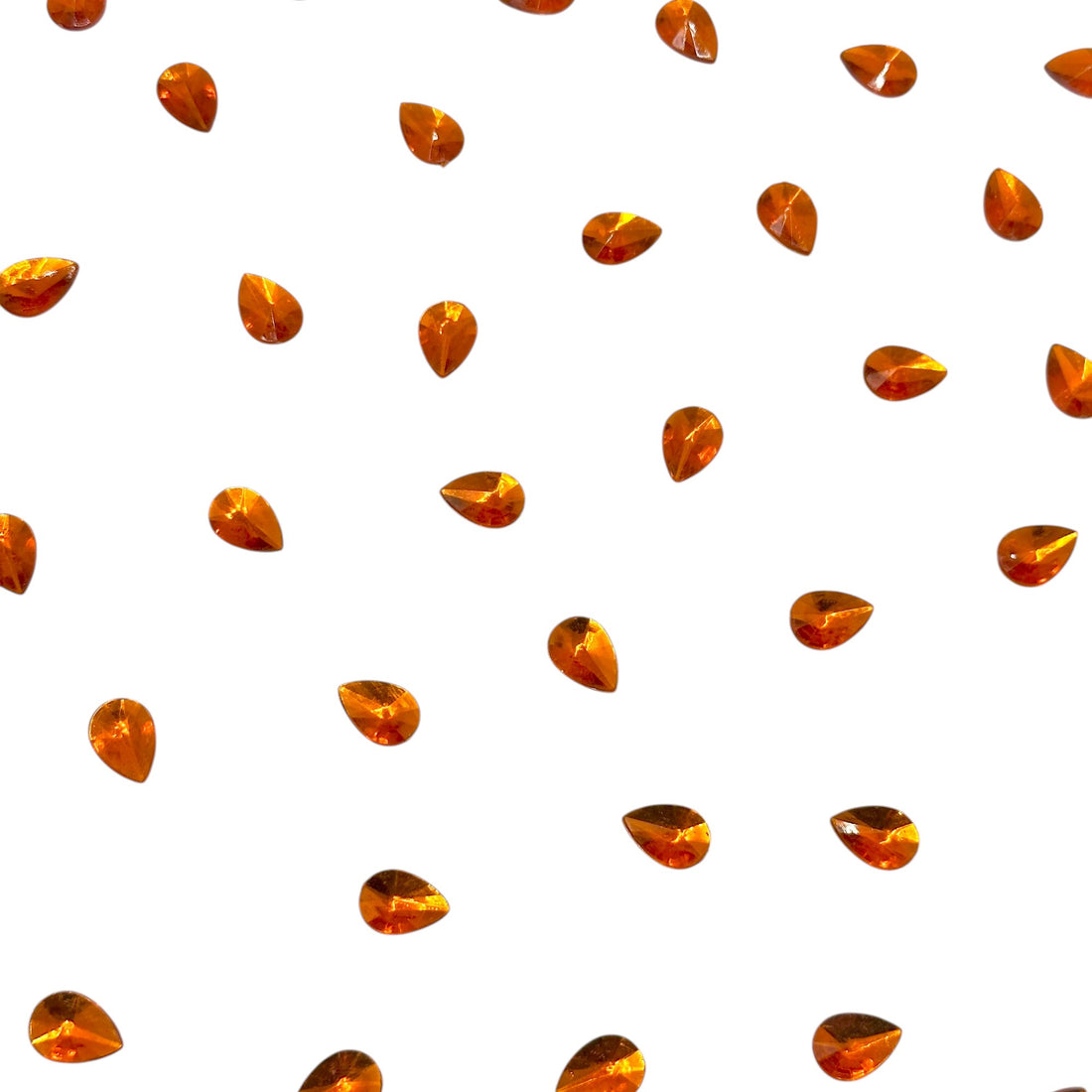 Amber orange teardrop rhinestones for Toran making