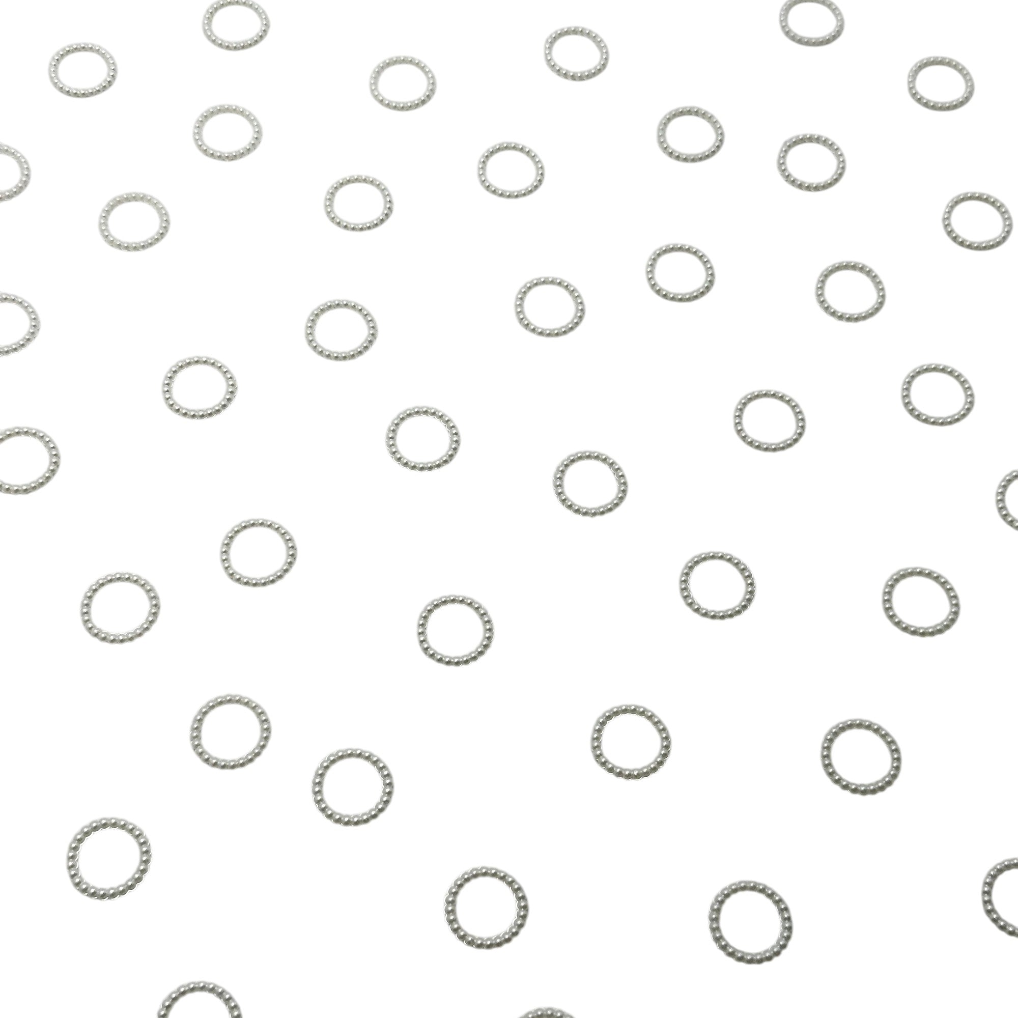 Round pearl white frame embellishments for DIY craft mirrors