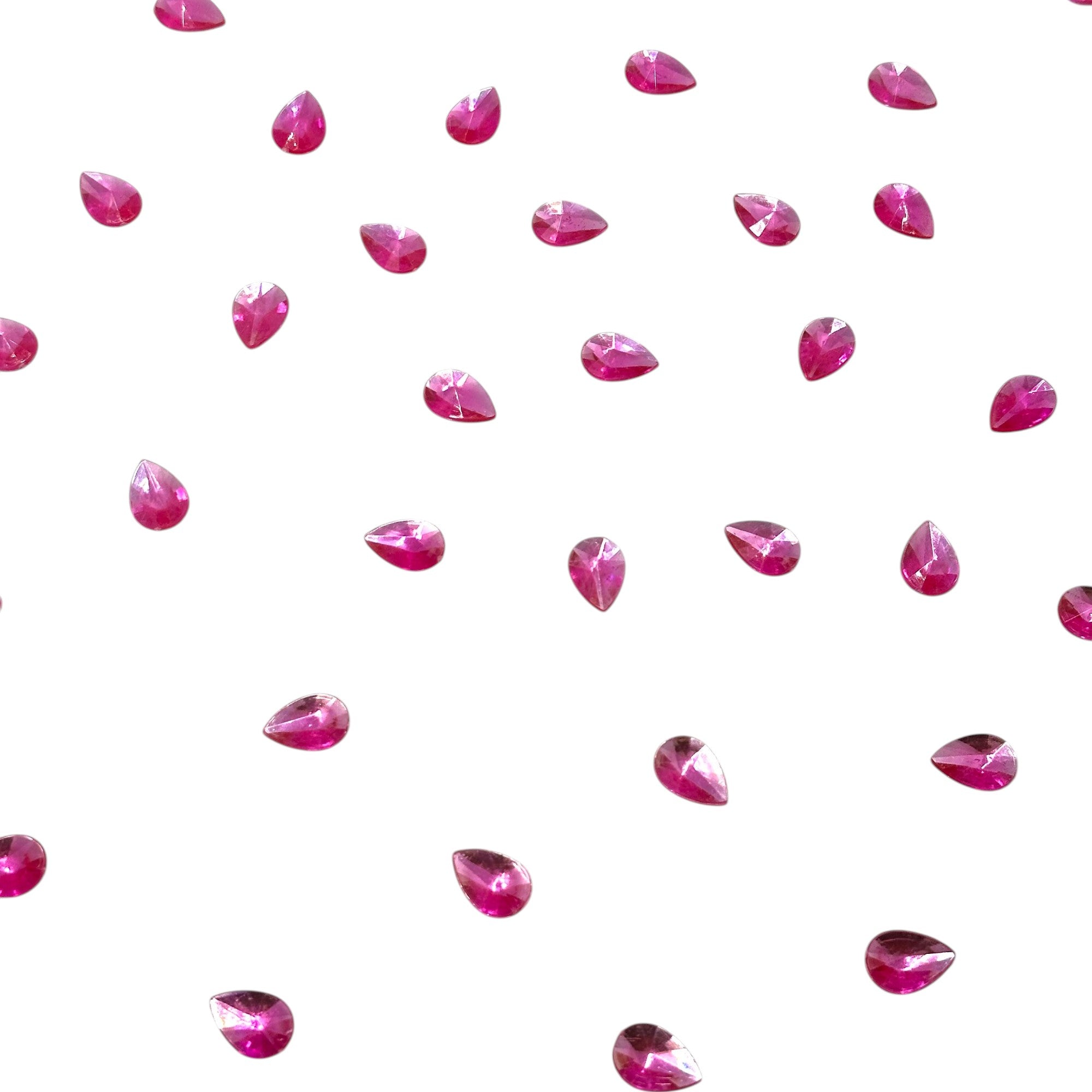 Magenta pink flatback teardrop stones for DIY embellishments