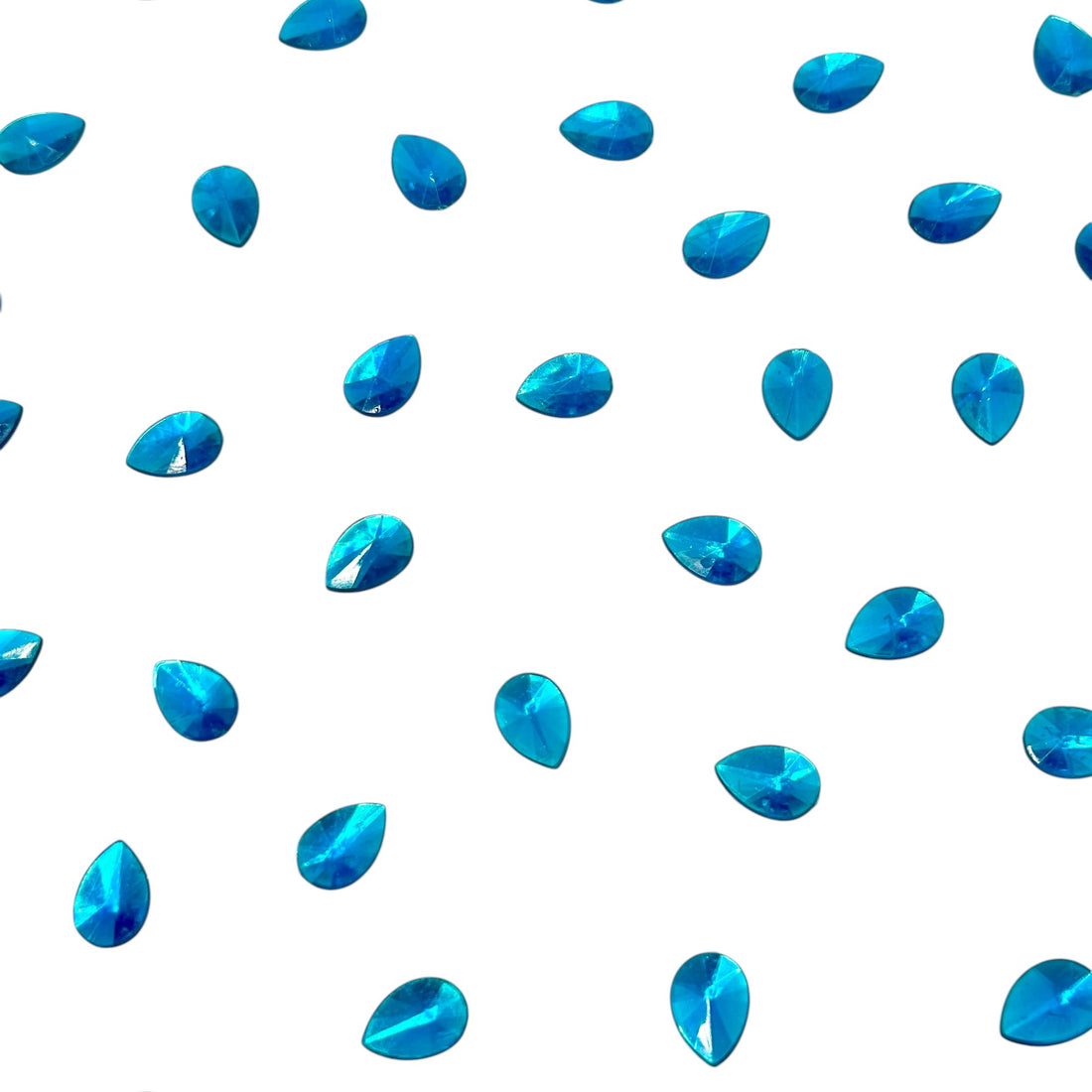 Light cyan blue teardrop craft stones for mandala dotting art
