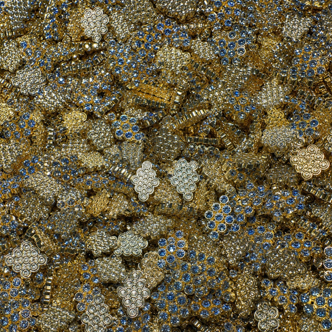Bulk premium diamond Kaju Katri shaped rhinestone embellishments for traditional DIY crafts