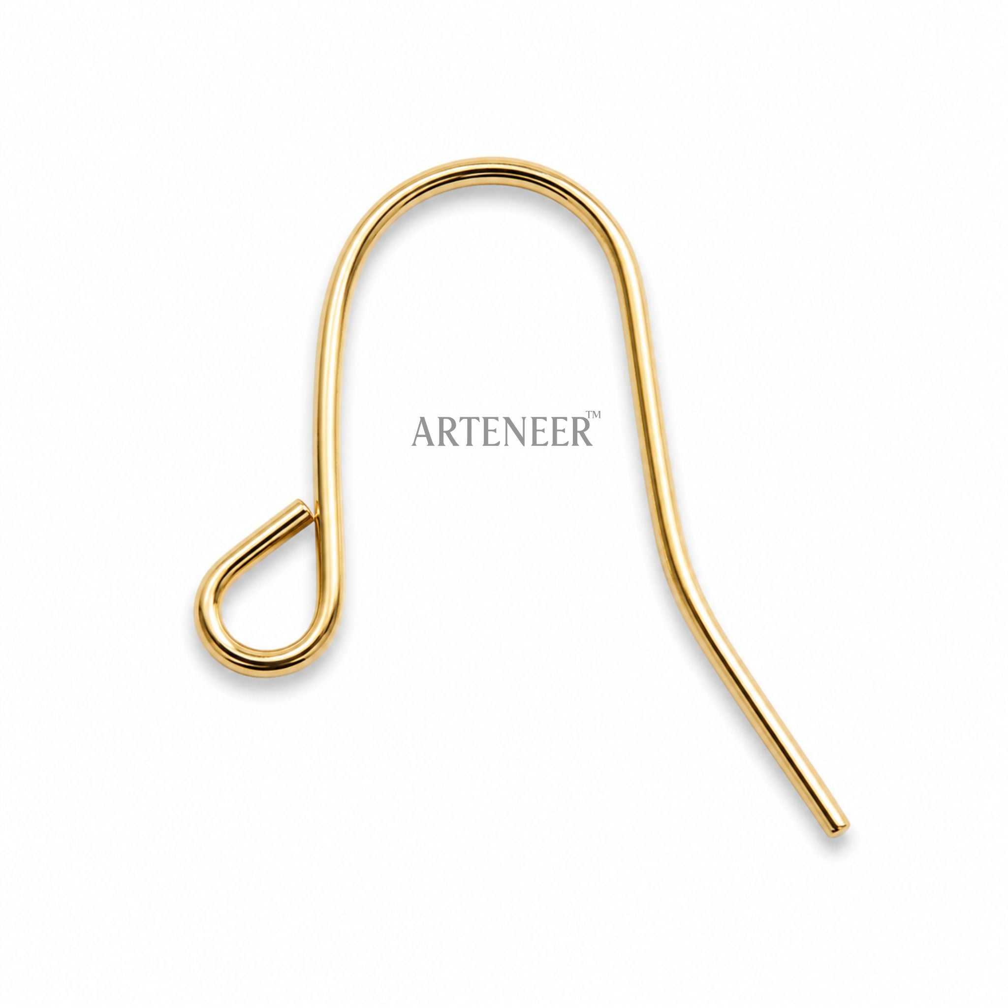 Golden earring hooks for DIY jewelry making, mega pack of 800 French ear wire findings by Arteneer