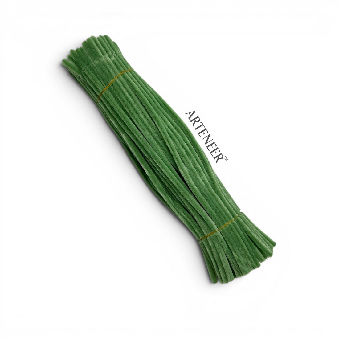 A bundle of green flower stems tied with a thin yellow band, shown diagonally on a plain white background with the brand name ARTVEER printed vertically.