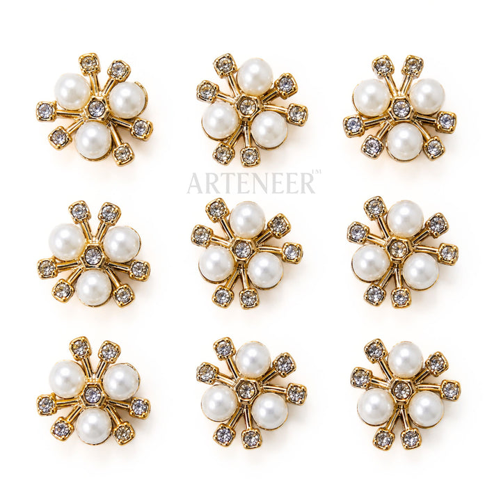 Pearl diamond colorful beads for DIY crafts, pack of 100 multicolor embellishment beads by Arteneer