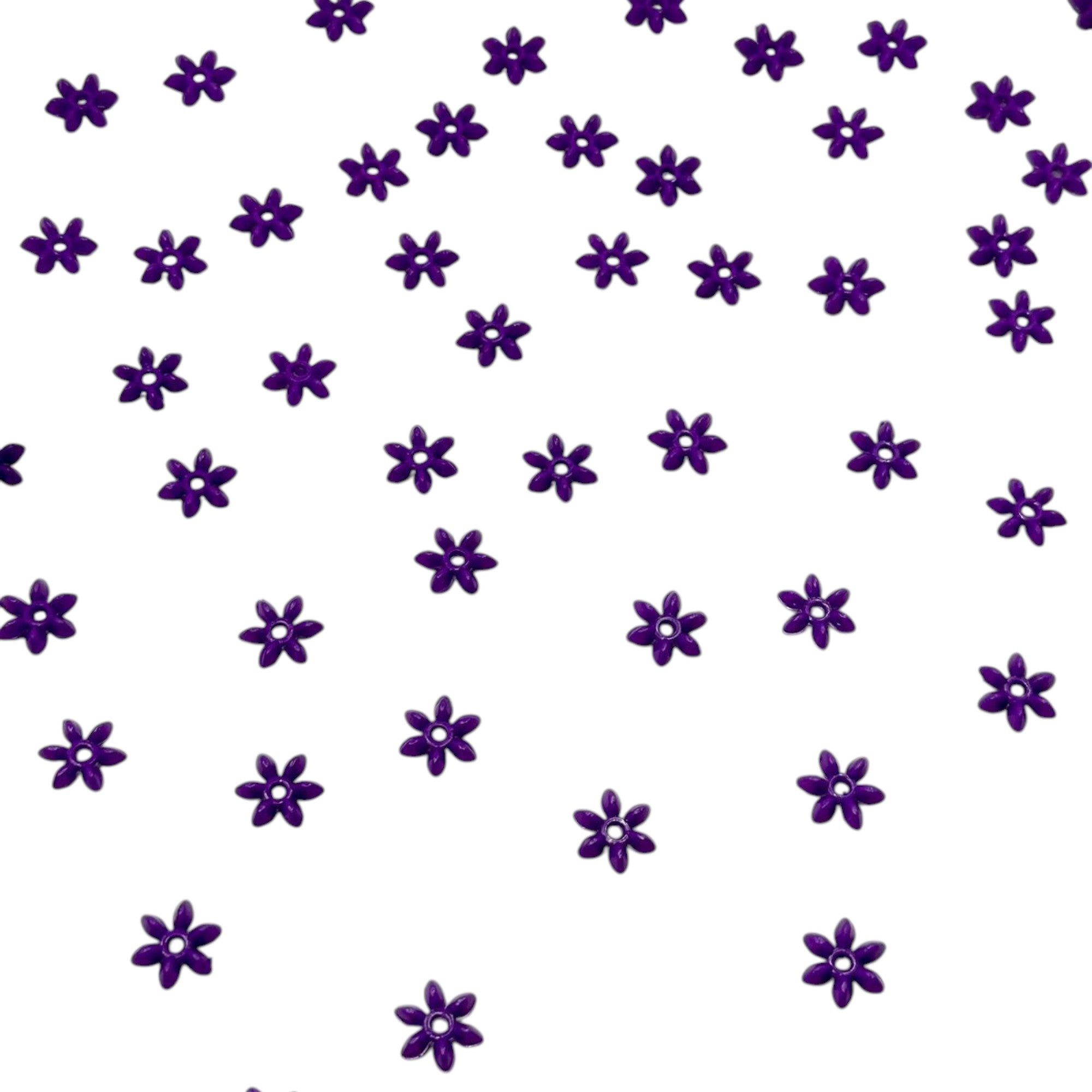 Deep purple mini flower sequins for DIY crafts and embroidery