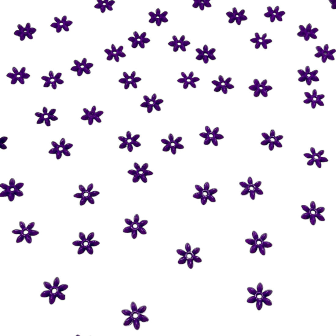 Deep purple mini flower sequins for DIY crafts and embroidery