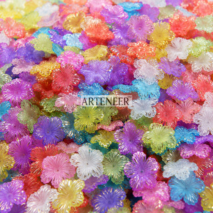 Shatpushp multicolor golden trim flowers for bridal jewelry, mandap decor, and kundan craft in India