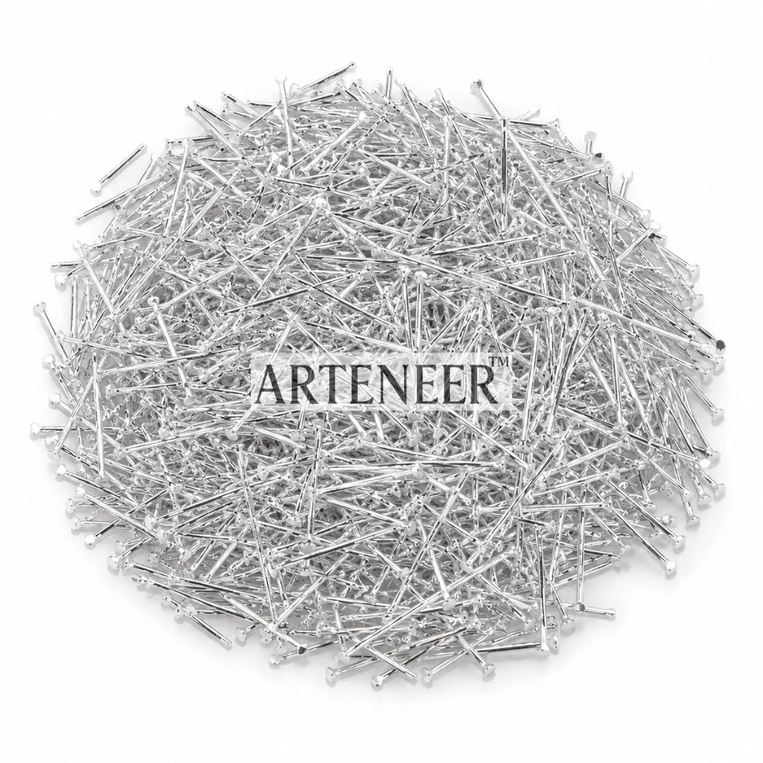 Silver sewing pins for tailoring and crafts, pack of 700 rust-resistant straight pins by Arteneer