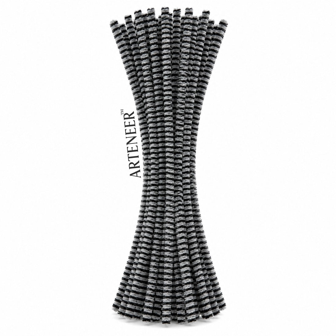 Chenille Stripe Pipe Cleaners - 6mm (12 Inch) | Pack of 100