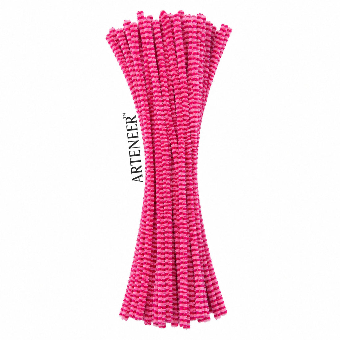 Chenille Stripe Pipe Cleaners - 6mm (12 Inch) | Pack of 100