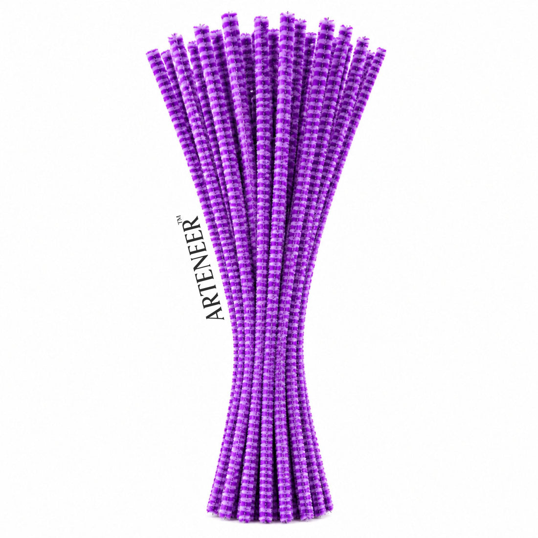 Chenille Stripe Pipe Cleaners - 6mm (12 Inch) | Pack of 100